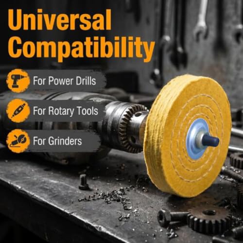 7 Pcs 3 Inch Buffing Polishing Wheel with 3/8'' Arbor Hole