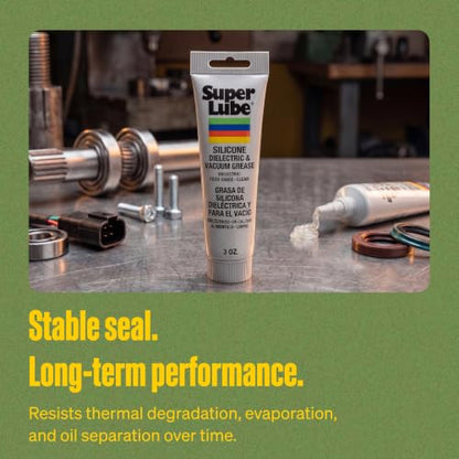 Super Lube 91003 Silicone High-Dielectric and Vacuum Grease, 3 oz. - size: 3 oz Tube