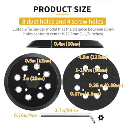 Orbital Sander Pad Replacement for Milwaukee, 2 Pack - style: Plastic Pad 2 PACK