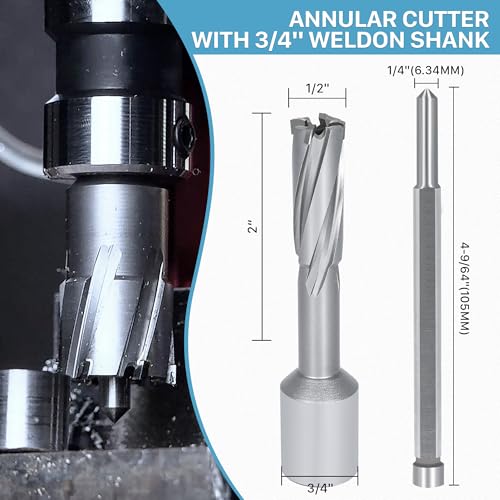 KEENTECH Carbide-Tipped Annular Cutter 1/2" Diameter x 2" Depth - size: 1/2" Dia * 2" Depth