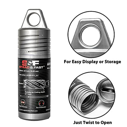 S&F STEAD & FAST Annular Cutter with Pilot Pin 1/2" x 1" DOC, Mag Drill Bit - size: 1/2" x 1"