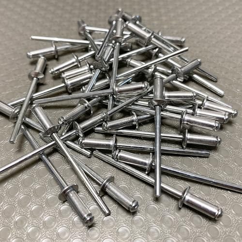Maozaa 100Pcs 1/8" x 5/16" Aluminum Blind Rivets, Pop Rivets, Silver - color: Silver, size: 1/8" x 5/16"