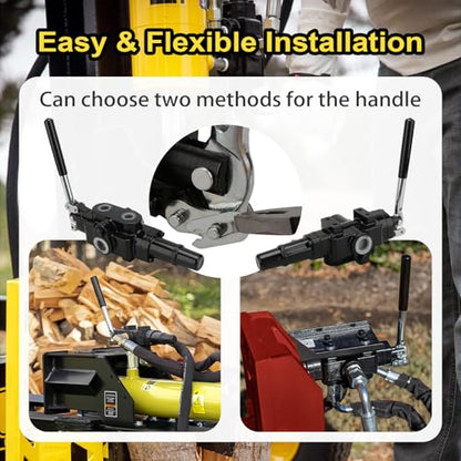 2 Joysticks Hydraulic Log Splitter Directional Control Valve,25GPM,Easy Use