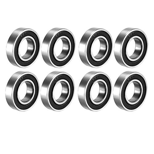 uxcell 6901-2RS Deep Groove Ball Bearing 12mm x 24mm x 6mm Double Sealed Carbon Steel Bearings 8pcs - size: 12mmx24mmx6mm