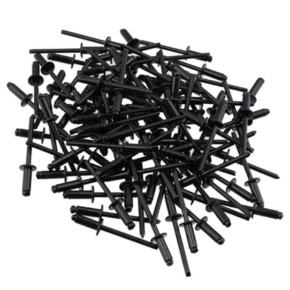 Antrader 100Pcs Blind Rivets,3/16"x1/2" Stainless Steel Pop Rivet,All Black - color: All Black, size: 3/16" x 1/2"
