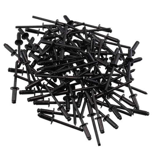Antrader 100Pcs Blind Rivets,3/16"x1/2" Stainless Steel Pop Rivet,All Black - color: All Black, size: 3/16" x 1/2"