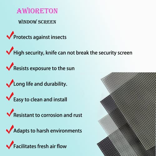 PVC Coated 304 SS Woven Mesh 23x118in Roll, 12 Mesh Security Screen - size: 23"x118",1roll