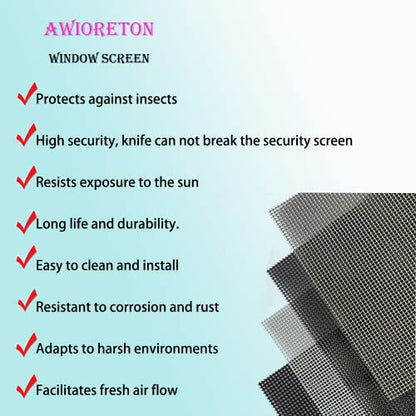 PVC Coated 304 SS Woven Mesh 23x118in Roll, 12 Mesh Security Screen - size: 23"x118",1roll