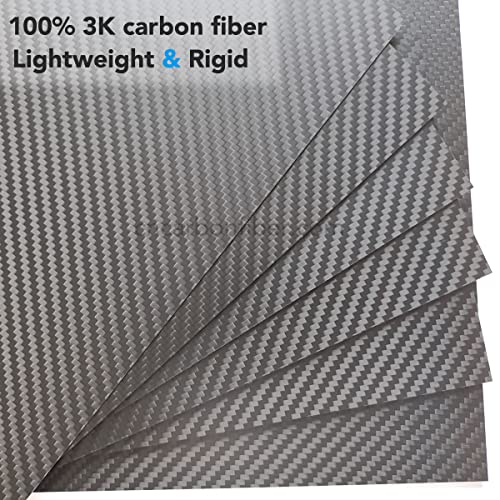 2.5mm 200x300mm 100% Carbon Fiber Sheet Laminate Plate Panel Board 3K Twill Matte Finish - size: 200x300x2.5mm, style: Twill Matte Finish