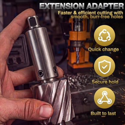 Annular Cutter Extension 4''/100mm for 3/4" Weldon Shank - size: 4''/100mm