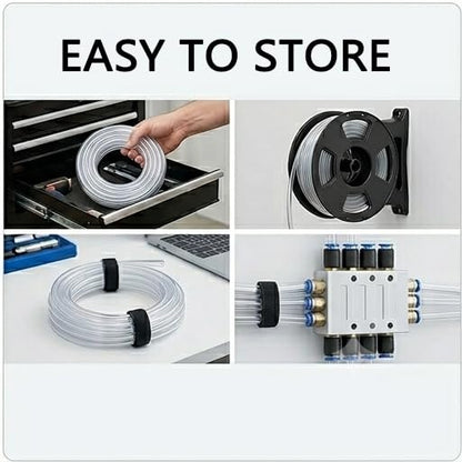 CG WEITENG PNEUMATIC PU Polyurethane Air Tubing, 8mm OD 5mm ID Air Hose Pipe, 16.4 Feet (5m) Flexible Pneumatic Hose for Air Line & Fluid Transfer - White - color: Transparent, size: 5meters-8mmx5mm
