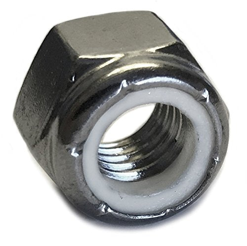 Superior Grade/Type 316 Stainless Steel Nylon Insert Lock Nuts - Marine Bolt Supply (10-24 (pack of 100pcs)) - size: 10-24 (pack of 100pcs)