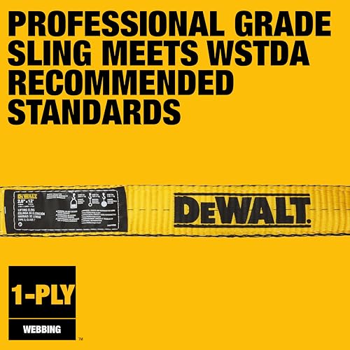 DEWALT 2"×12', 1-Ply, Type 3, Class 7 Heavy-Duty Lifting Sling, 2-Pack - size: 2” x 12’, style: 2 Pack
