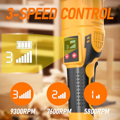 Cordless Angle Grinder Fit for Dewalt 20V Max Battery (Yellow and Black)
