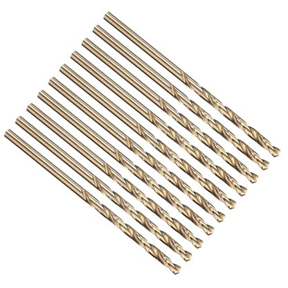 PATIKIL 1/8" Drill Bit M35 Cobalt 5% High-Speed Steel for Metal 10 Pack - size: 1/8 in