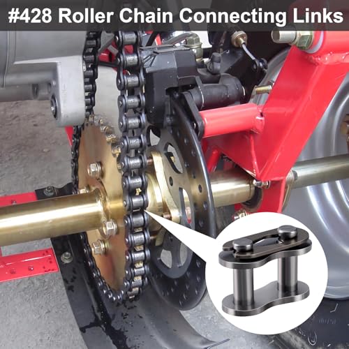 PAGOW 15pcs #428 Chain Master Link Roller, Steel Alloy Heavy Duty Connector for Bike Bicycle Mini Karting Pit ATV Scooter Baja Doodle Bug Motovox Harbor Freight Predator 212cc Go Kart Cart - size: #428 15pcs