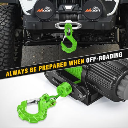 Nilight 3/8-Inch Forged Steel Winch Hook with Cable Hook Stopper - color: Green