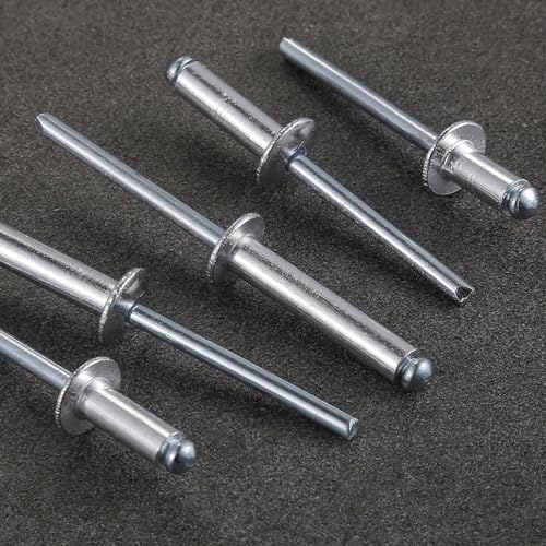 Wensilon (400Pcs) 1/8"x1/4" Aluminum blind pro Rivets,Aluminum Grip and Steel Mandrel - color: Aluminum, size: 1/8"x1/4"