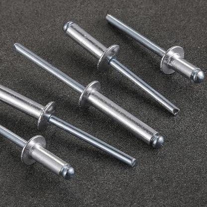 Wensilon (300Pcs) 1/8"x1/2" Aluminum blind pro Rivets,Aluminum Grip and Steel Mandrel - color: Aluminum, size: 1/8"x1/2"