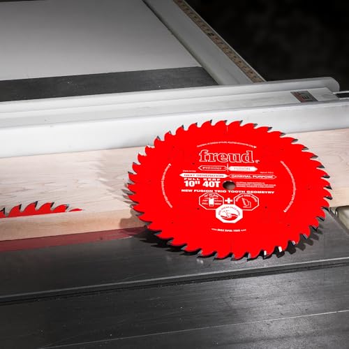 Freud P410 Premier Fusion 10" 40T Hi-ATB General Purpose Saw Blade, 5/8" Arbor - style: Premier Fusion 10-Inch 40 Tooth Hi-ATB General Purpose Saw Blade with 5/8-Inch Arbor and PermaShield