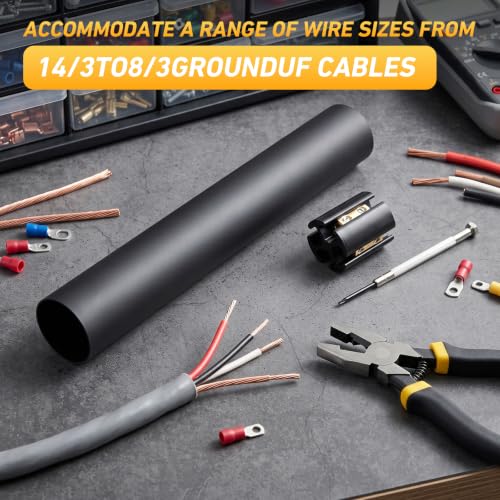 1 Set Underground Wire Splice Kit, Fits 14/3 to 8/3 AWG Wire