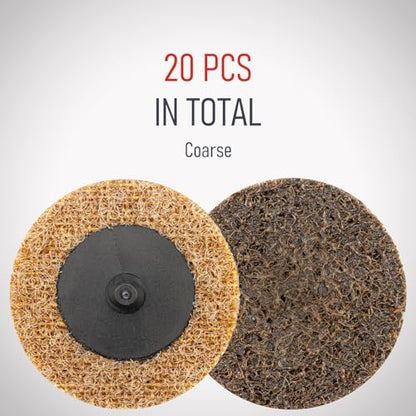 2" SCM Surface Condition Disc, 2 R-Type Super EDG 50MM, Coarse Grade, Premium Non-Woven, 20Pcs - style: SCM Disc Coarse
