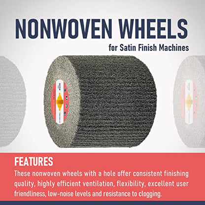 120x100mm Non-Woven Abrasive Flap Wire Drawing Polishing Burnishing Wheel for The Surface Treatment of Metal Products (600 GRIT) - style: Grit600