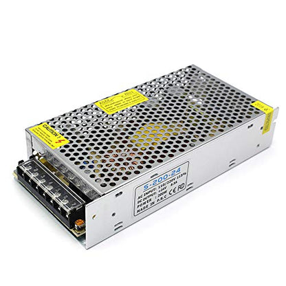 inShareplus 24V 8.5A 200W, DC Universal Regulated Switching Power Supply, Converter AC 100-240V to DC 24 Volt LED Driver, Transformer,Adapter for LED Strip Light, Computer Project - style: 24V 200W