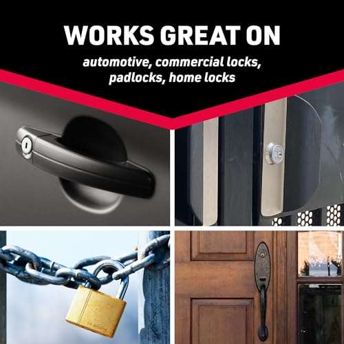 3-IN-ONE Lock Dry Lube, 2.5 OZ & Garage Door Lubricant with Smart Straw Sprays 2 Ways, 11 OZ