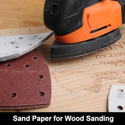 120 PCS Skil Sander Sandpaper 60/120/180/240 Grit with Holes Hook and Loop - style: 120PCS-60/120/180/240