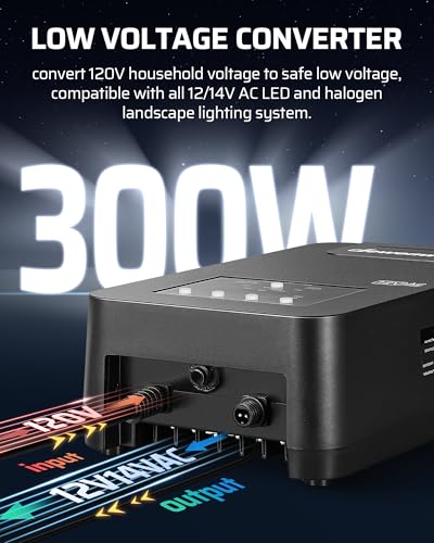 DEWENWILS 300W Low Voltage Transformer with Photocell Sensor & Timer - style: 300W