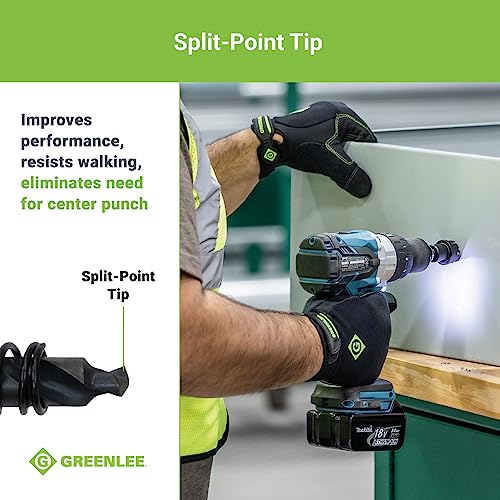 Greenlee 625-7/8 Durable One-Piece Carbide-Tipped Hole Cutter for 1/2" Conduit, 7/8" Stainless Steel Metal Cutting Hole Saw with Tungsten Carbide Teeth - size: 7/8-Inch