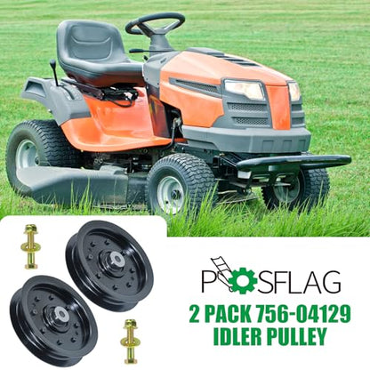 2 Pack 756-04129B Idler Pulley 4.25 for Cub Cadet 50" RZT 50 Decks - color: T7 2x756-04129 Black