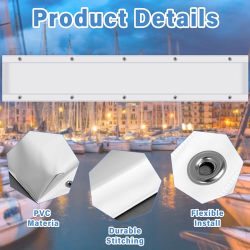Spiareal 2 Pack Dock Bumpers Fender Straight Marine Boat Dock Bumpers for Edge or Side UV Resistant Marine Fender Guard for Preventing Dent and Scratch, White - size: 48 Inch