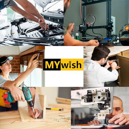 Mywish M6 x 25mm 20Pcs Flat Head Hex Socket Cap Screws Bolts, 304 Stainless Steel Furniture Bolts Full Thread, Black Oxide & Hex Spanner - color: Black-M6, size: 25mm
