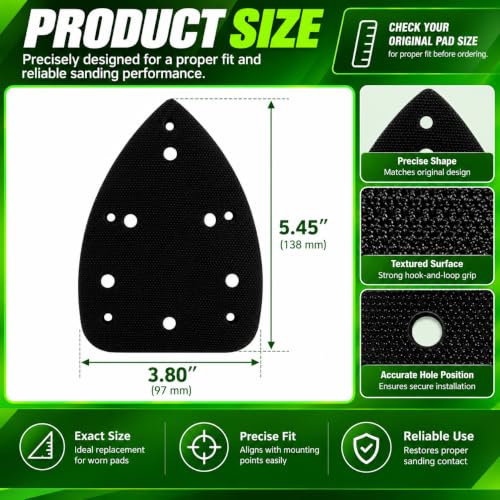 Pack of 2 Mouse Pad Replace for Ryobi 039065005001 Backing Platen