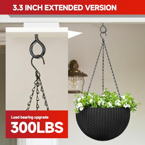 3.3 inch Eye Bolts - 20 Pcs Eyes Hooks Screw Heavy Duty 300 lbs Breaking Strength Black Rust-Resistant, Screw for Hanging Plant, Fixed Cablees, Indoor & Outdoor Use - size: 3.3" 20Pcs