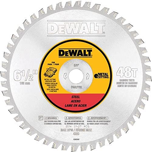 DEWALT Circular Saw Blade, 6 1/2 Inch, 48 Tooth, Ferrous Metal Cutting (DWA7762) - style: 6-1/2-Inch