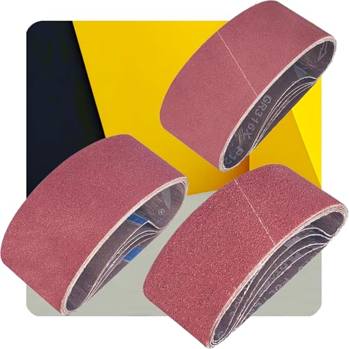Tonmp 15 PCS 3 inch x 18 inch Sanding Belts - 5 Each of 40 80 120 Grit Aluminum Oxide Sanding Belts For Belt sander (3x18 inch) - size: 3x18 inch