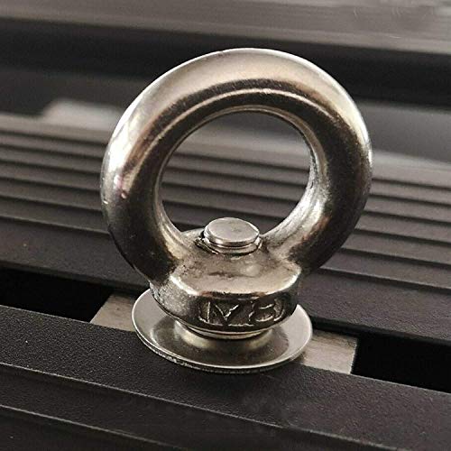Pmsanzay 4 Pack Heavy Duty Eye Bolt, Stainless Steel - M8 Eye Nuts, Track Mount Tie Down Eyelet to Hold Your Bungee Cord or Ropes Anchoring, Anchoring kit