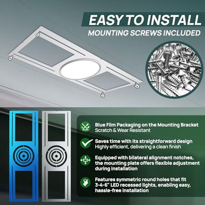 Sidasu 96 Pack New Construction Mounting Plate for 3, 4, 6" Recessed Lights - size: 96 Pack