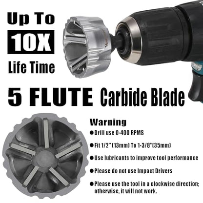1/2" to 1-3/8" Deburring External Chamfer Tool with Carbide Blades - size: 1/2" to 1-3/8"