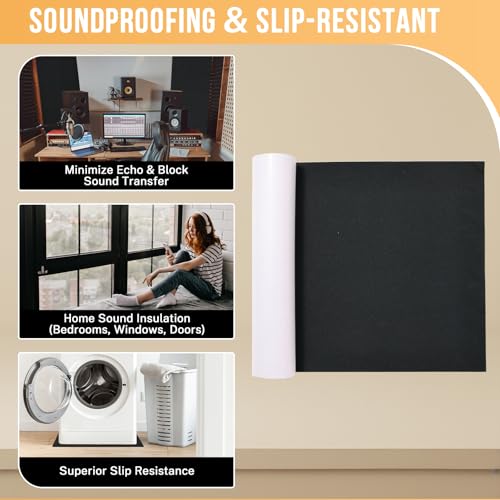 MYFULLY Neoprene Foam Sheet 12" x 59" x 1/16" Adhesive Backing Roll - size: 12 in x 59 in x 1/16 in
