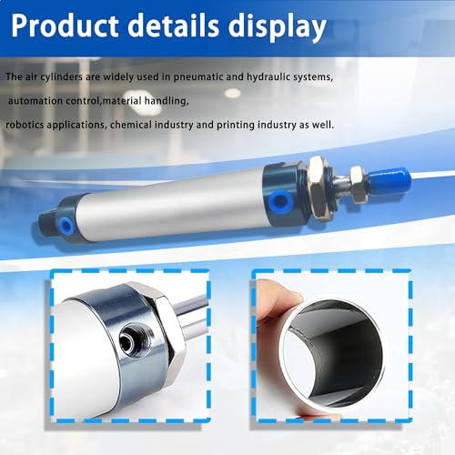 CG WEITENG Pneumatic Mini Pneumatic Cylinder MAL Single Rod Aluminum Double Acting Pneumatic Cylinder 32mm Bore 150mm Stroke(MAL32x150) - color: MAL-32 mm, size: 150 mm