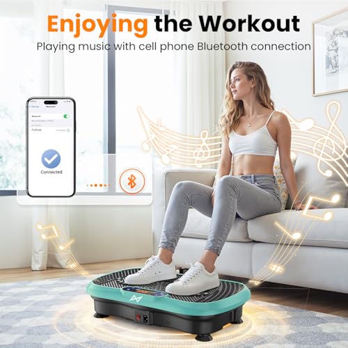 AXV Vibration Plate Exercise Machine Fitness Platform Body Vibrating Board - color: BT.PRO.GREEN
