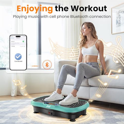 AXV Vibration Plate Exercise Machine Fitness Platform Body Vibrating Board - color: BT.PRO.GREEN