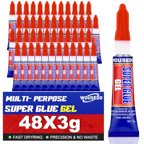 48 x 3g Super Glue Gel, Quick Dry, Thick Formula, All-Purpose Instant Bond - size: Gel