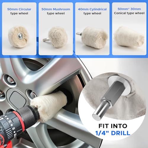 13 PCS 8" S-Shape Airway Buffing Kit, Flange-Free One-Piece Hub - size: 13PCS Upgraded S-Shape Set