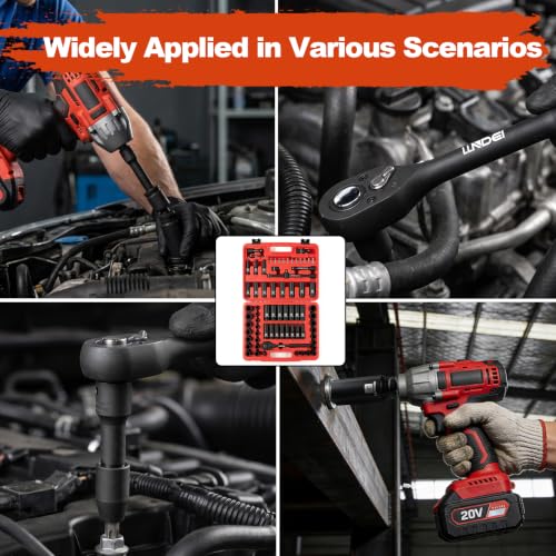 LLNDEI 1/2" Drive Socket Set 72Pcs 6 & 12-Point SAE/Metric CR-V - size: 72pcs 1/2 Inch Drive Socket Set