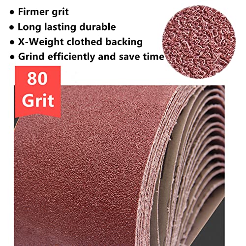 4x36 Inch Sanding Belts 80 Grit 5 Pack for Belt Sander - size: 80Grit-5Pack
